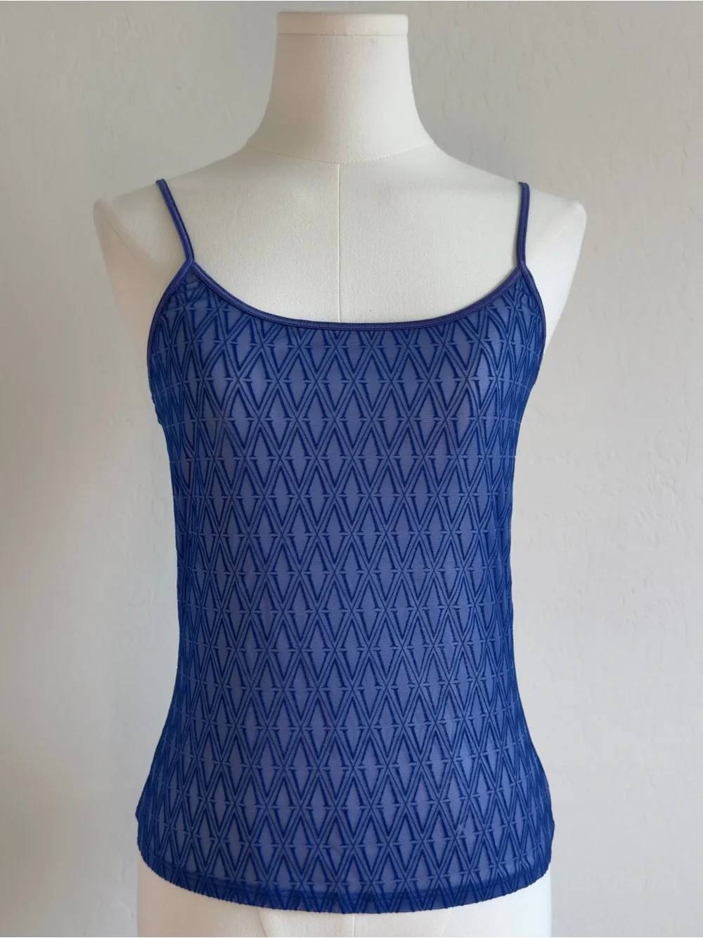 Victoria's Secret Royal Blue Sheer Spaghetti Cami - Picture 1 of 3